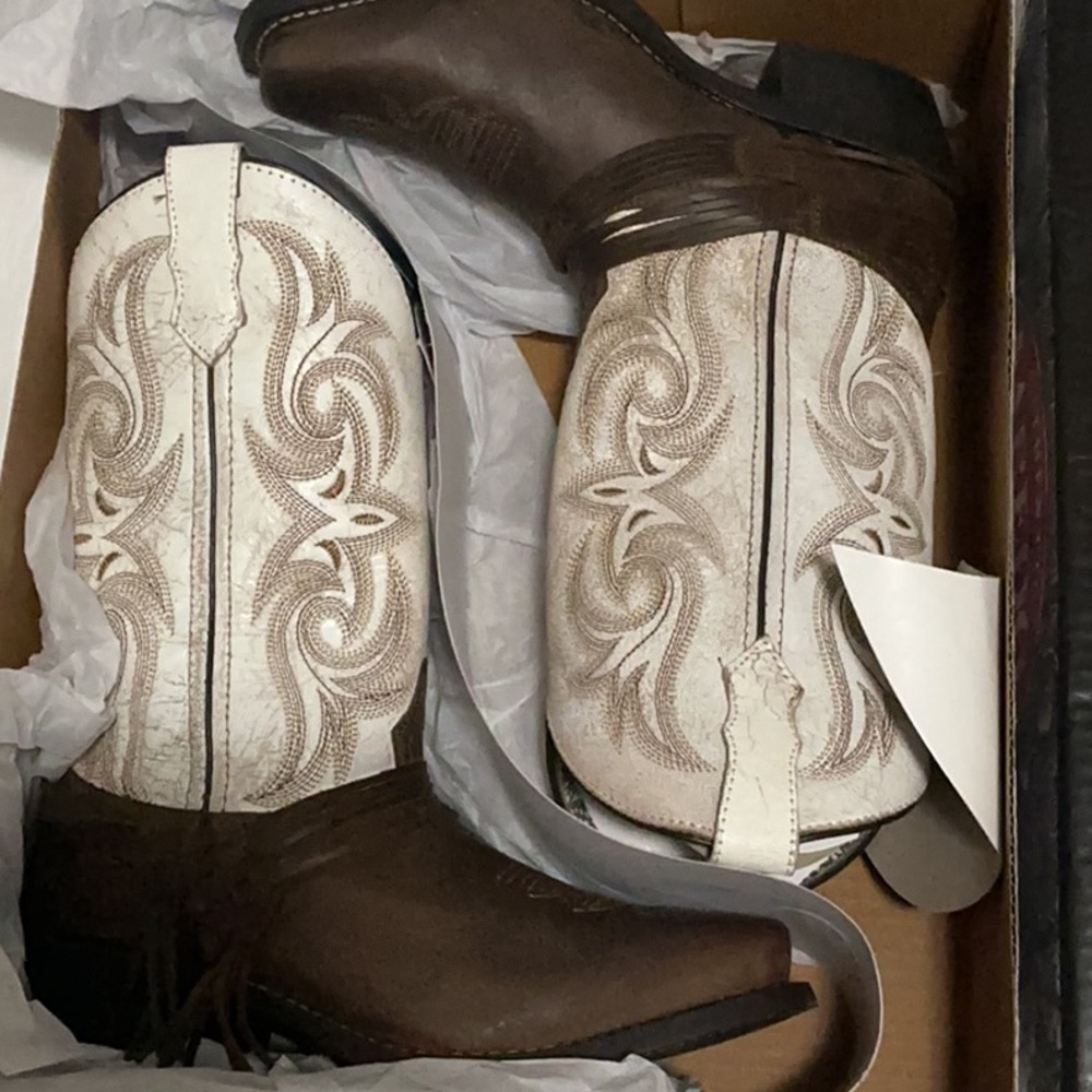 Laredo Authentic Western Boots - Brown and White (Cowboy Boot)
